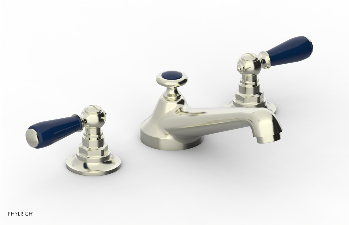 JAMESTOWN Widespread Faucet - Low Spout - Lever Handle with "Navy Blue" Accents 165-02
