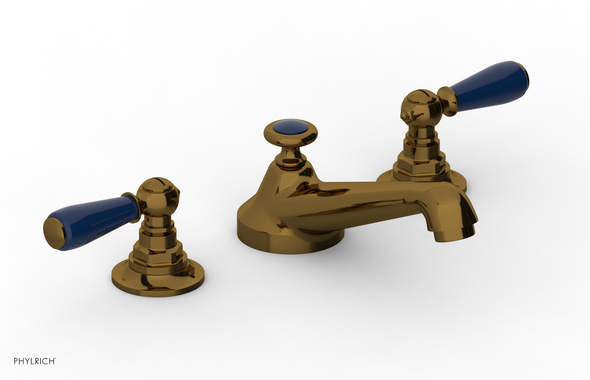 JAMESTOWN Widespread Faucet - Low Spout - Lever Handle with "Navy Blue" Accents 165-02