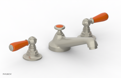 JAMESTOWN Widespread Faucet - Low Spout - Lever Handle with "Orange" Accents 165-02