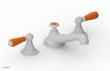 JAMESTOWN Widespread Faucet - Low Spout - Lever Handle with "Orange" Accents 165-02