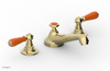 JAMESTOWN Widespread Faucet - Low Spout - Lever Handle with "Orange" Accents 165-02