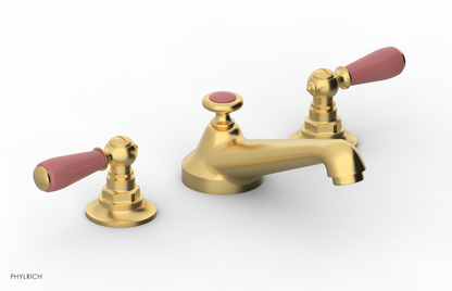 JAMESTOWN Widespread Faucet - Low Spout - Lever Handle with "Pink" Accents 165-02