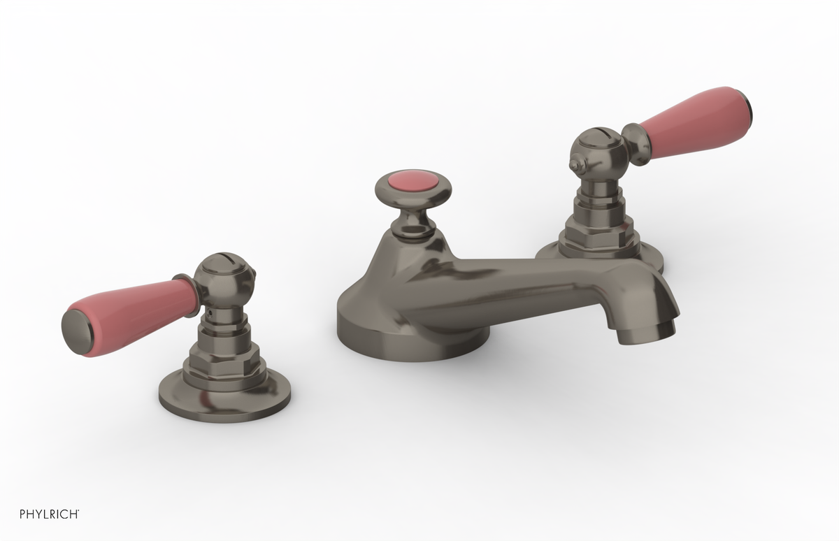 JAMESTOWN Widespread Faucet - Low Spout - Lever Handle with "Pink" Accents 165-02
