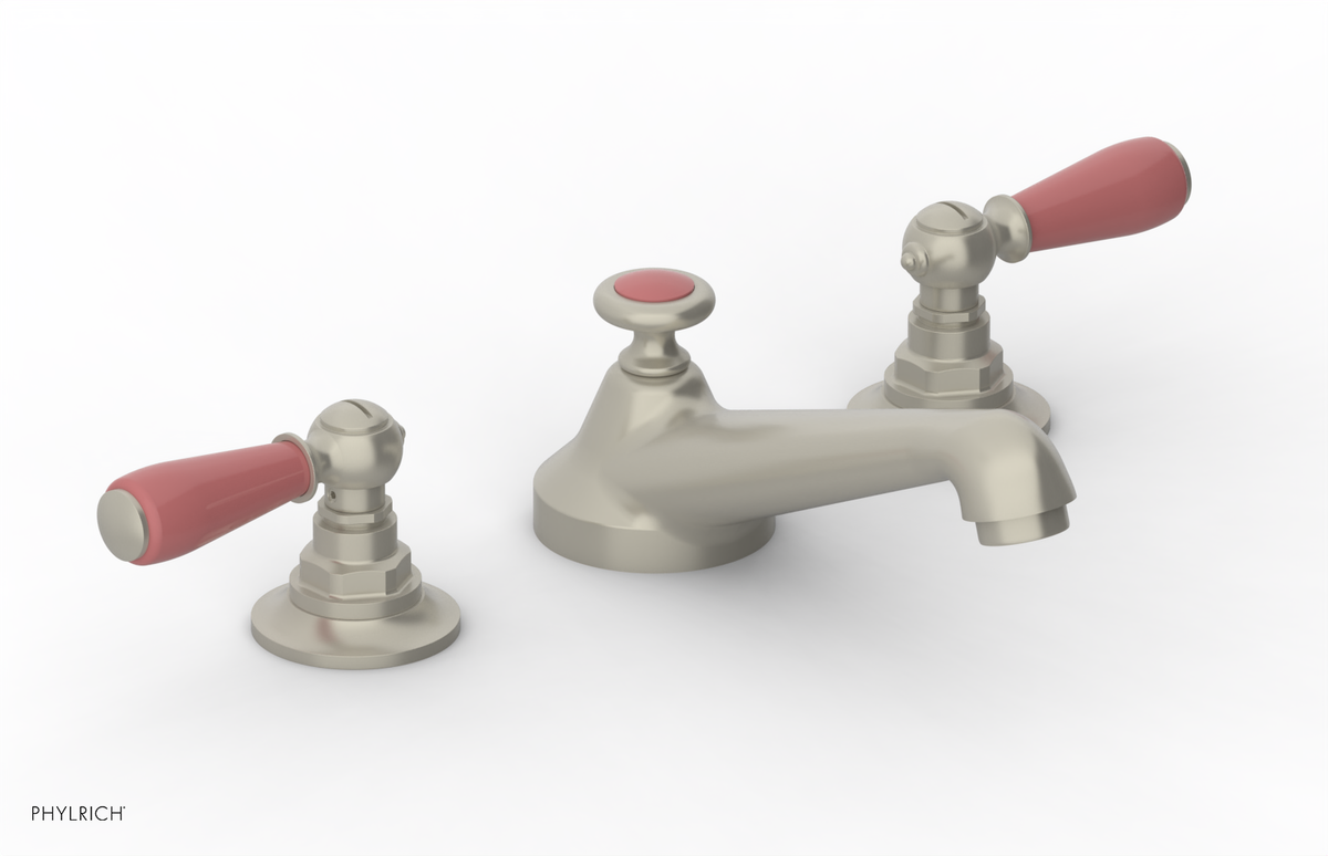 JAMESTOWN Widespread Faucet - Low Spout - Lever Handle with "Pink" Accents 165-02