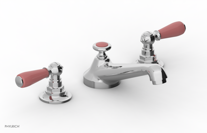 JAMESTOWN Widespread Faucet - Low Spout - Lever Handle with "Pink" Accents 165-02