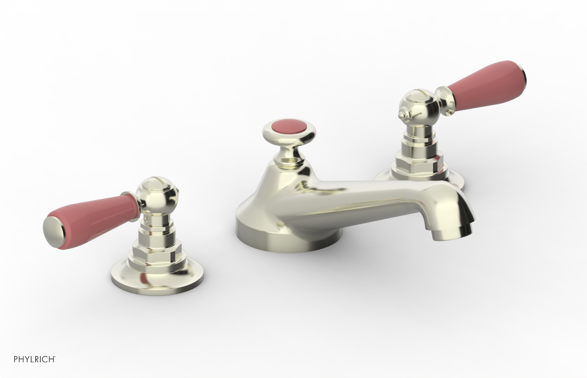 JAMESTOWN Widespread Faucet - Low Spout - Lever Handle with "Pink" Accents 165-02