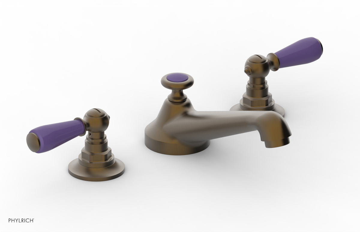 JAMESTOWN Widespread Faucet - Low Spout - Lever Handle with "Purple" Accents 165-02