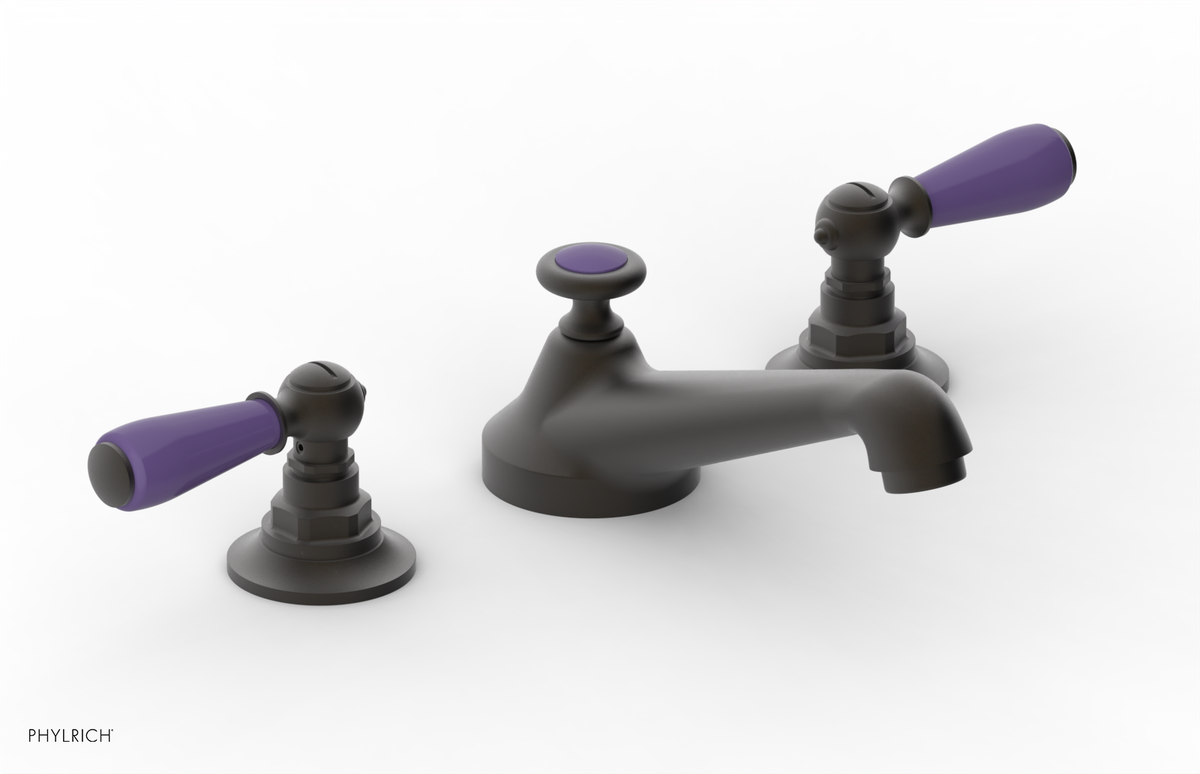JAMESTOWN Widespread Faucet - Low Spout - Lever Handle with "Purple" Accents 165-02