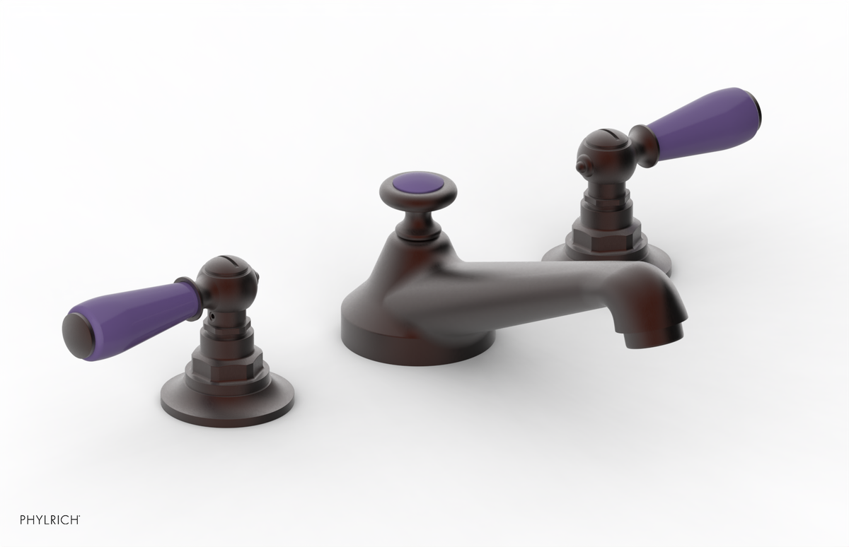 JAMESTOWN Widespread Faucet - Low Spout - Lever Handle with "Purple" Accents 165-02