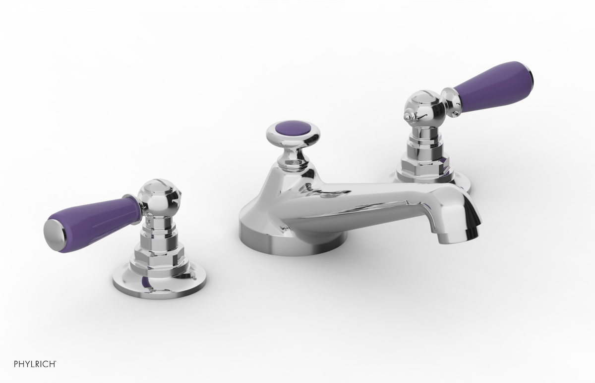 JAMESTOWN Widespread Faucet - Low Spout - Lever Handle with "Purple" Accents 165-02