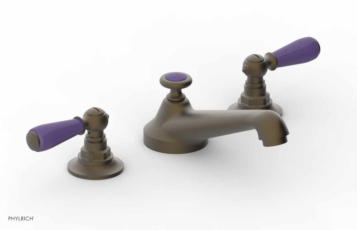 JAMESTOWN Widespread Faucet - Low Spout - Lever Handle with "Purple" Accents 165-02