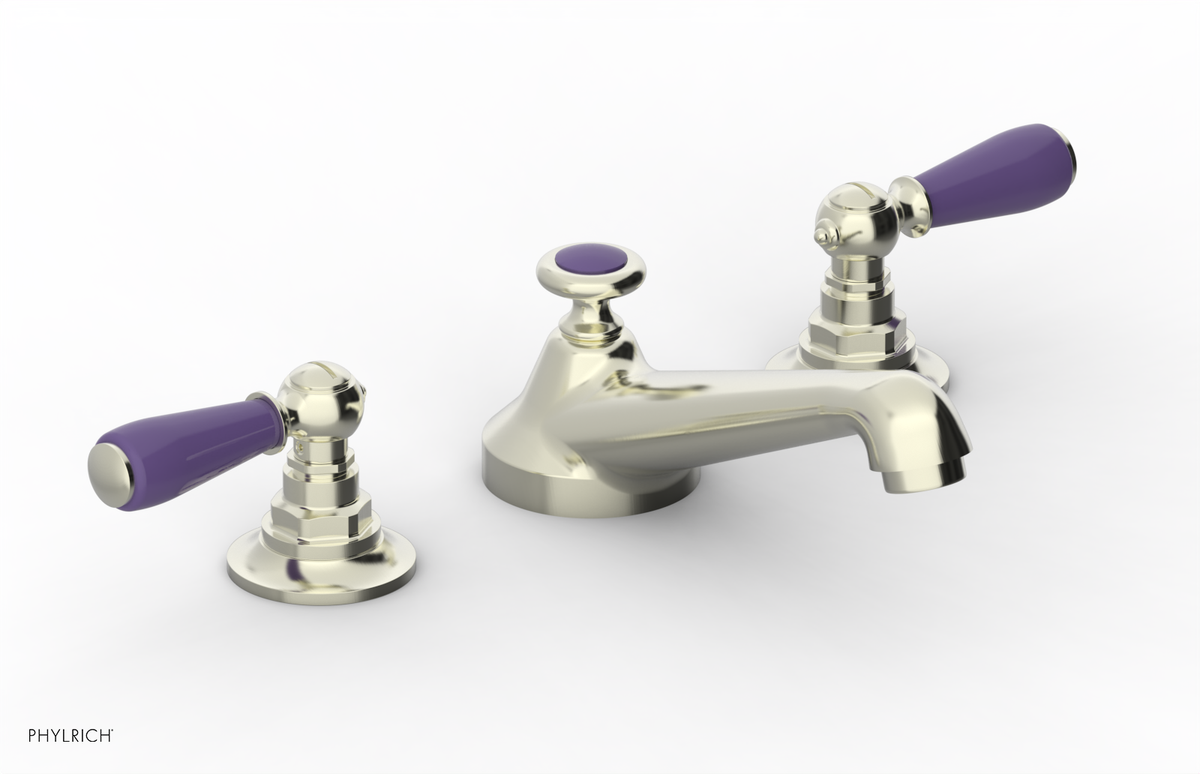 JAMESTOWN Widespread Faucet - Low Spout - Lever Handle with "Purple" Accents 165-02