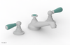 JAMESTOWN Widespread Faucet - Low Spout - Lever Handle with "Turqoise" Accents 165-02