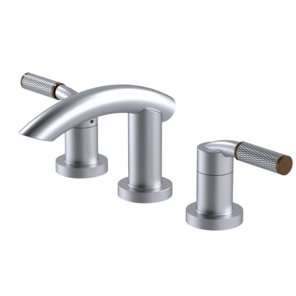 Rubinet Widespread Lav. Set. (less drain) Satin Chrome