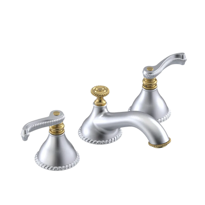 Rubinet Widespread Lav. Set. (less drain) Satin Chrome