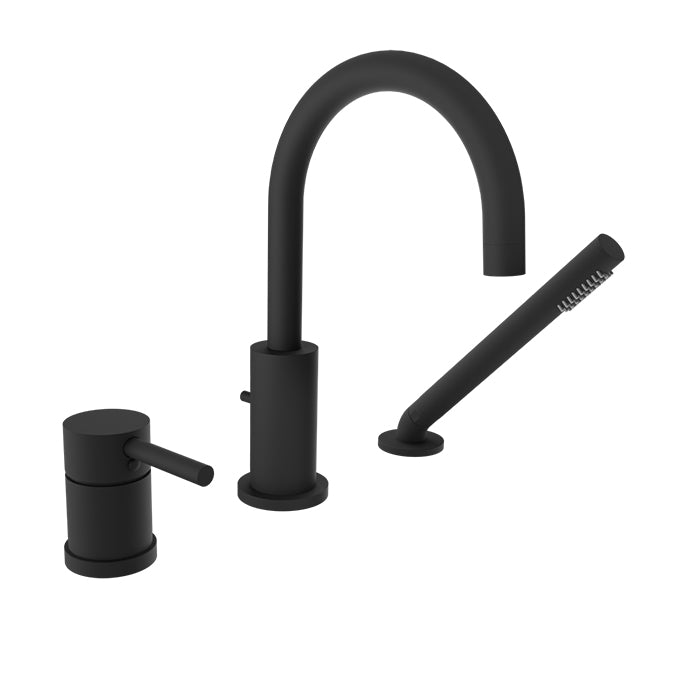 Baril 3-piece tub filler with hand shower