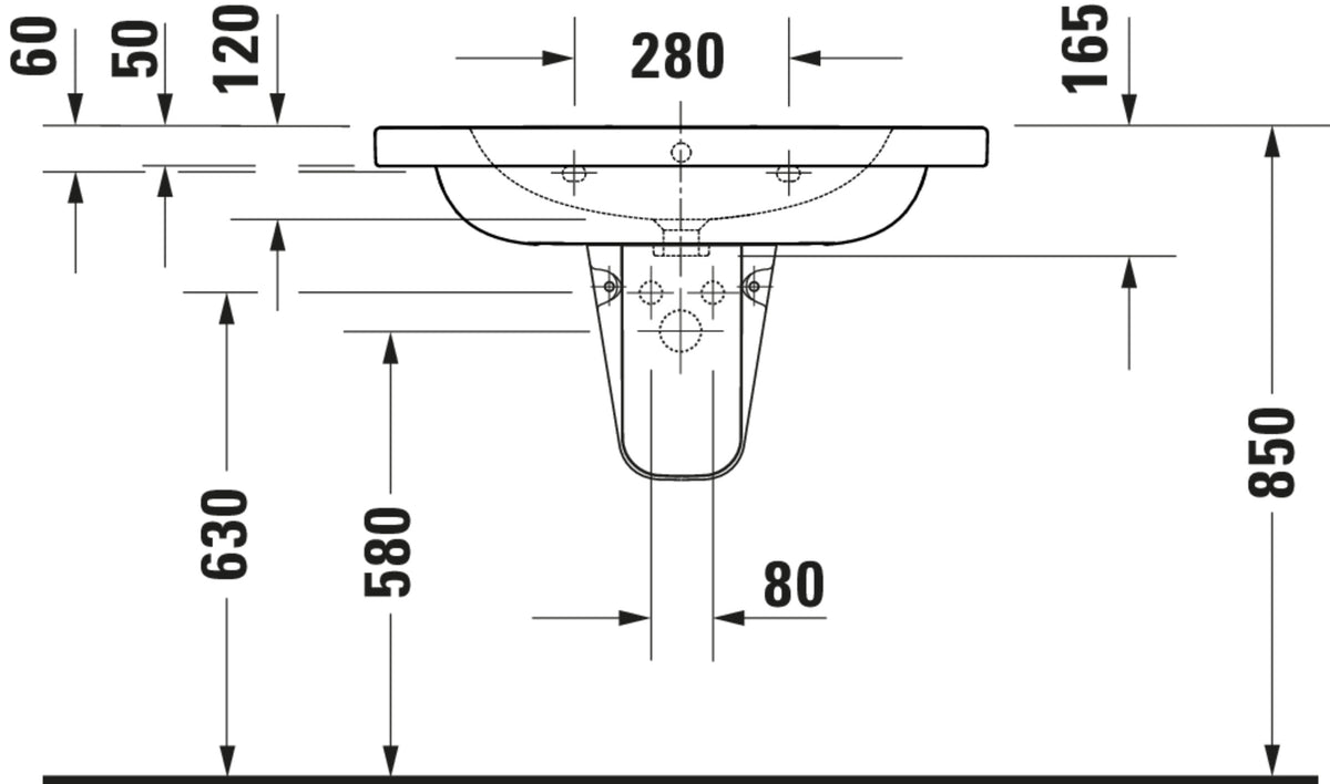 Duravit D-code Washbasin Bathroom Sink – washbasin_23998000002
