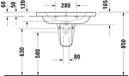 Duravit D-code Washbasin Bathroom Sink – washbasin_23998000002