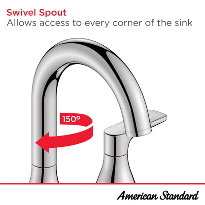 American Standard Aspirations® 8-Inch Widespread 2-Handle Bathroom Faucet 1.2gpm/4.5 L/min With Lever Handles