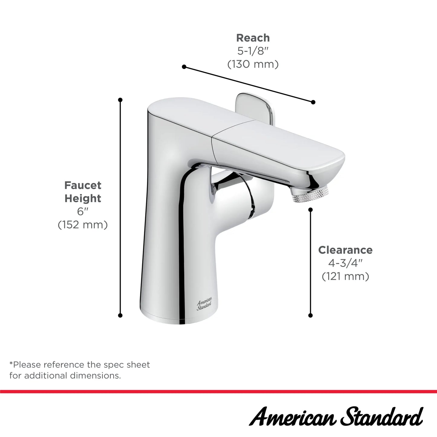American Standard Aspirations® Single-Handle Pull-Out Bathroom Faucet 1.2 gpm/ 4.5 L/min With Lever Handle
