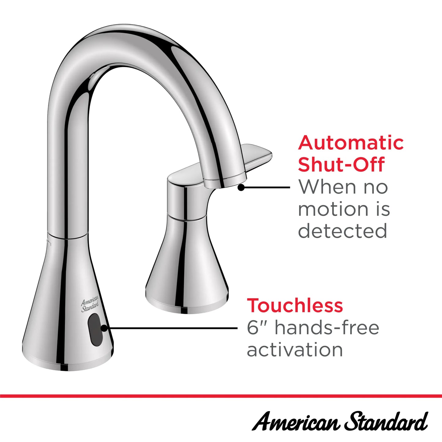 American Standard Aspirations® 8-Inch Hybrid Wideset Bathroom Faucet 1.2gpm/4.5L/min With Lever Handles