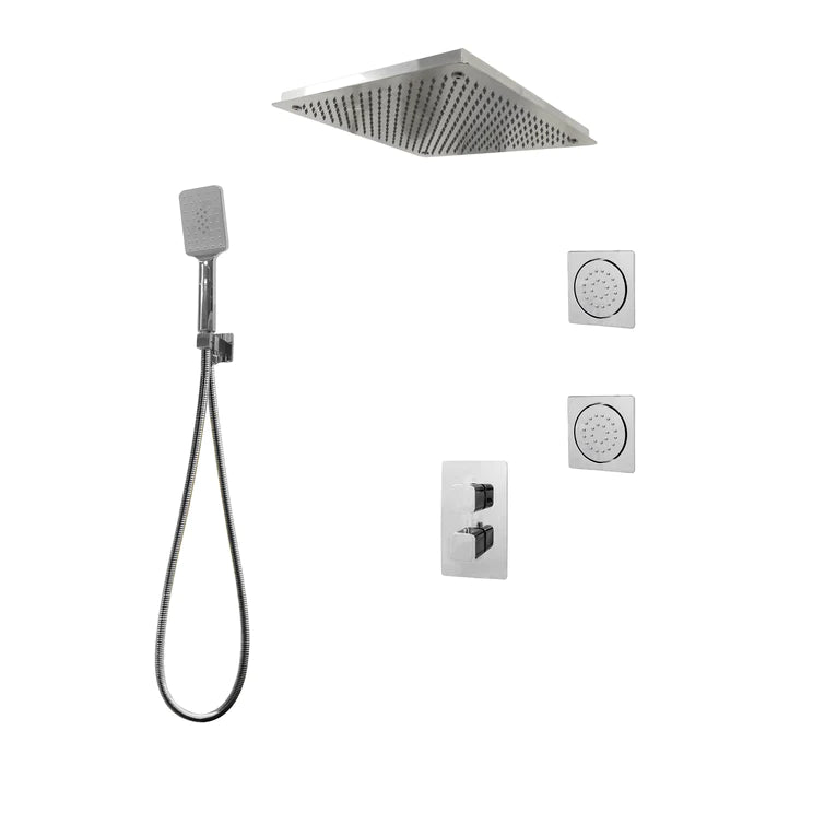 Three Way Thermostatic Shower System F57123-4C16BLB2 - Golzar Home