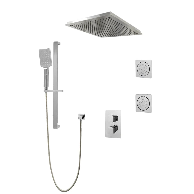 Three Way Thermostatic Shower System F57123-4C16ALB2 - Golzar Home