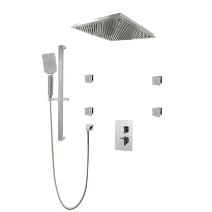 Three Way Thermostatic Shower System F57123-W16ASB4 - Golzar Home