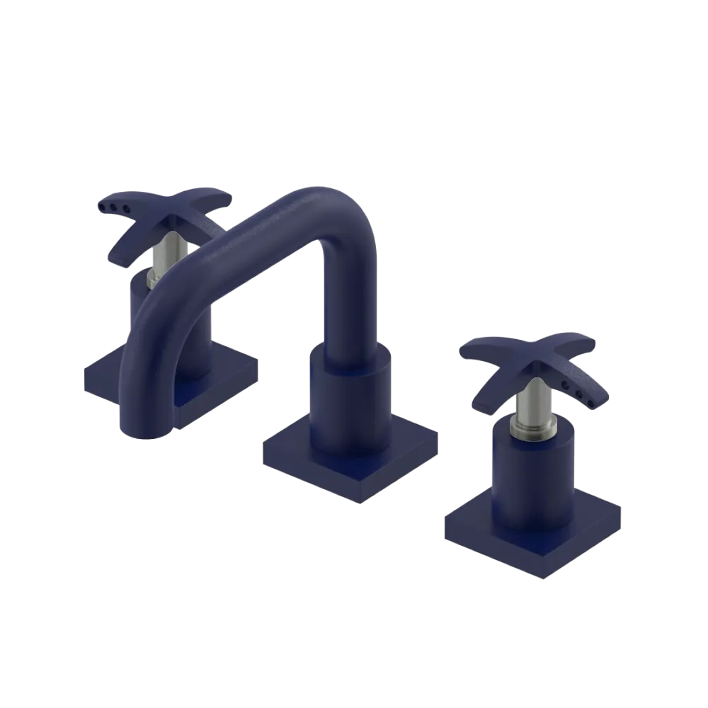 Rubinet Widespread Lav. Set. with Genesis spout (less drain) Midnight Blue