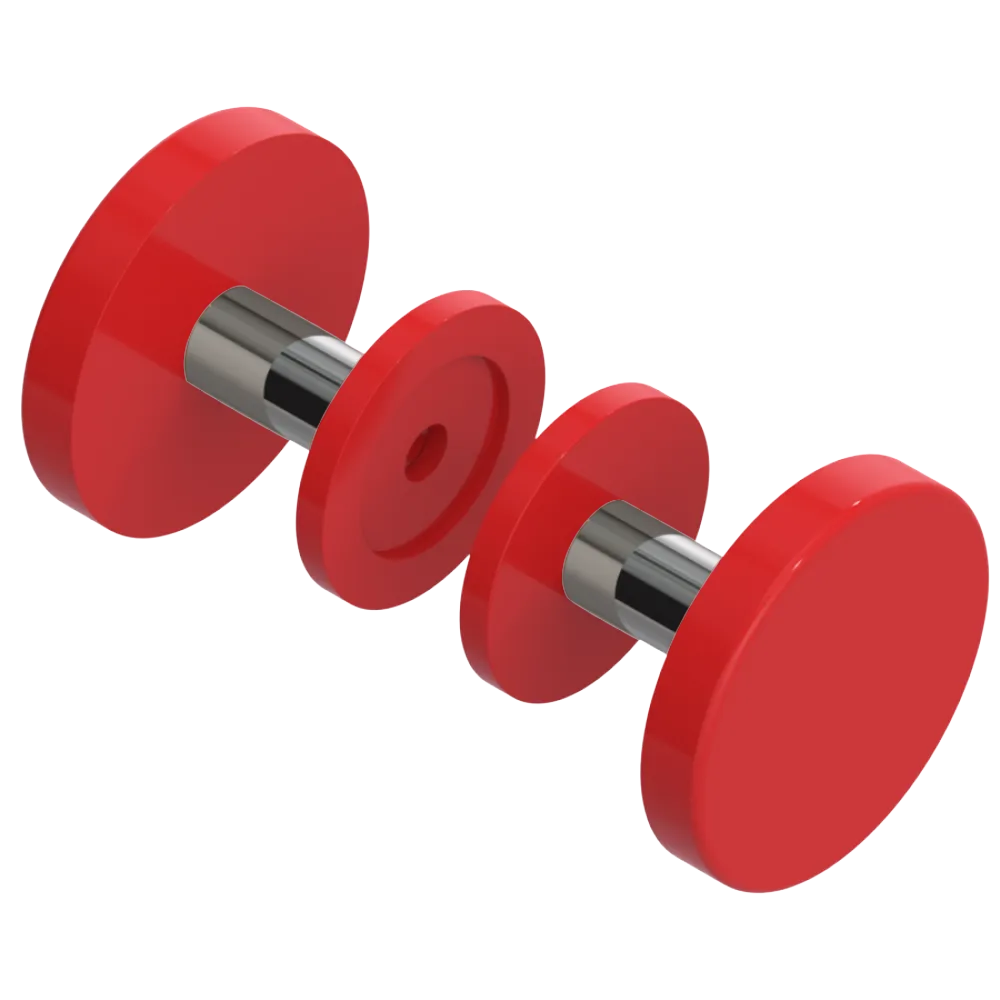 Rubinet Shower Door Knob (set) Red