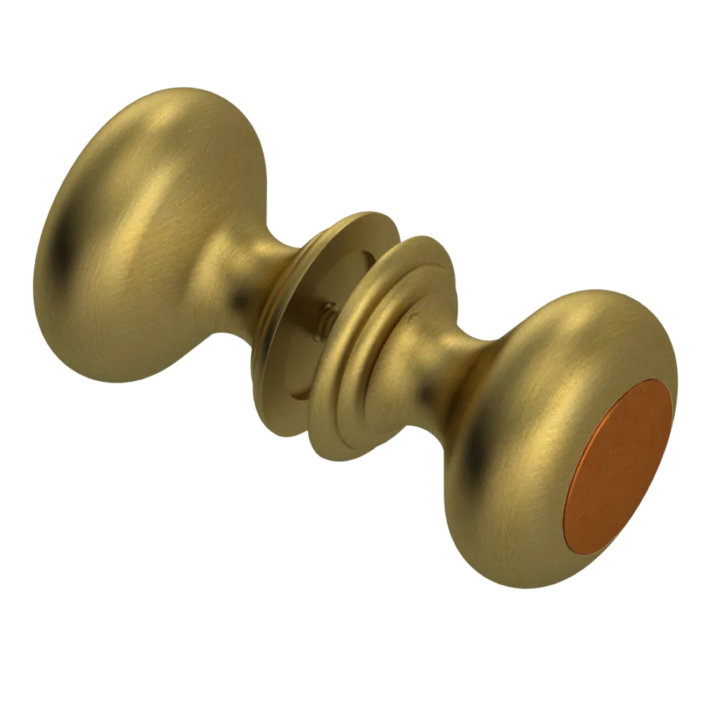 Rubinet Shower Door Knob (set) Antique Brass Matt