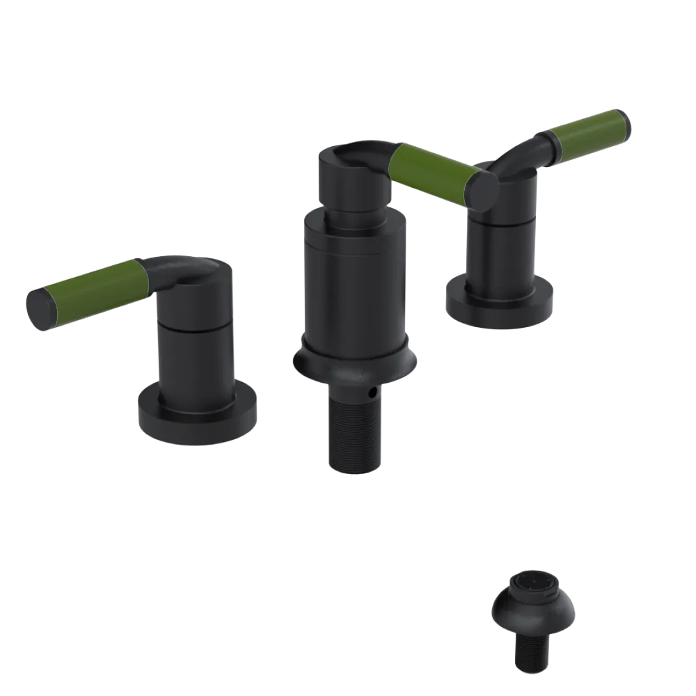 Rubinet Bidet Fitting with Spray, Diverter, and Vacuum Breaker (less drain) Matt Black