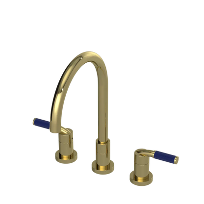 Rubinet Widespread Kitchen Set Natural Brass