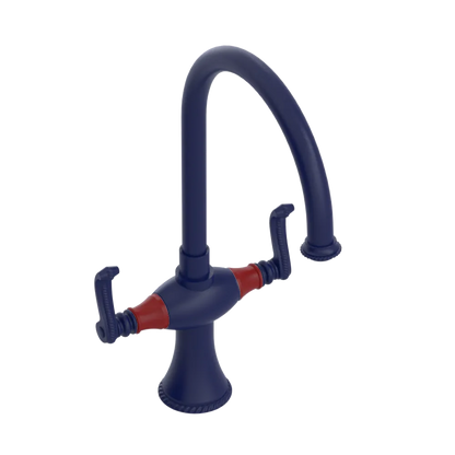 Rubinet Two Handle Single Hole Kitchen Set Midnight Blue