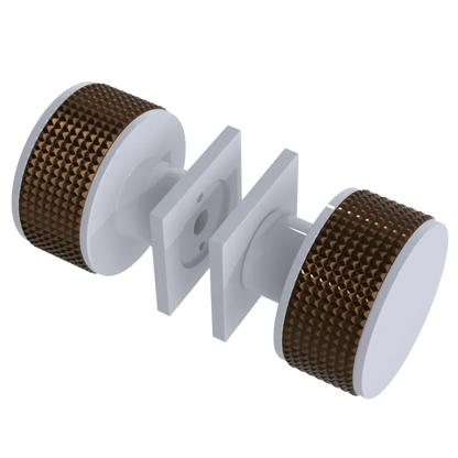 Rubinet Shower Door Knob (set) White