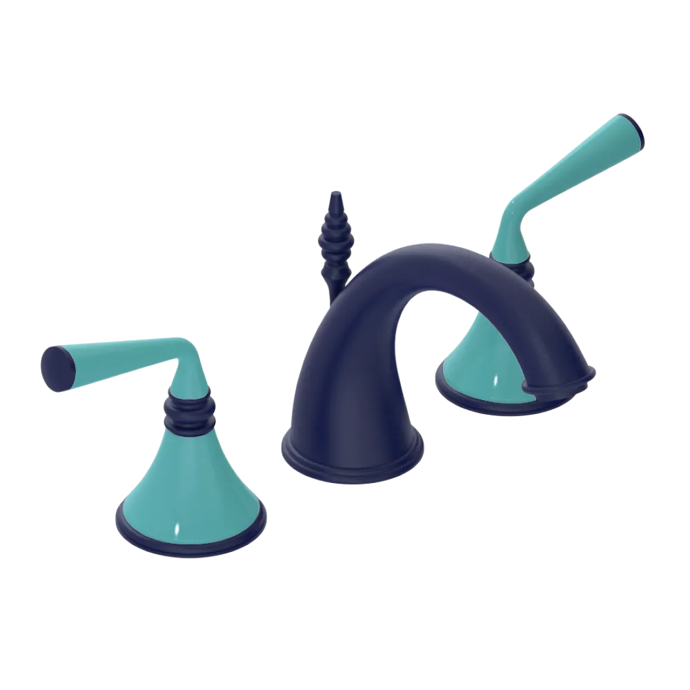 Rubinet Widespread Lav. Set. (less drain) Midnight Blue