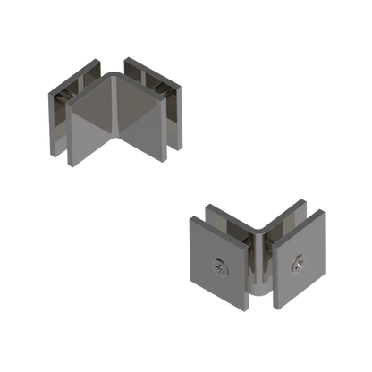 Rubinet 90 Glass to Glass Open Face Polished Nickel