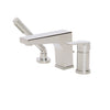 Aquabrass 3-piece deckmount tub filler with handshower