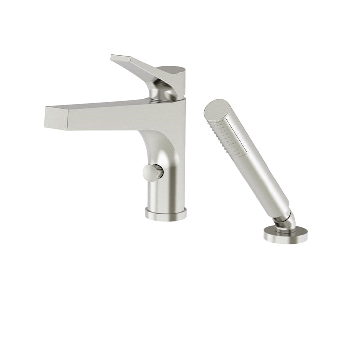 Aquabrass 2-piece deckmount tub filler with handshower