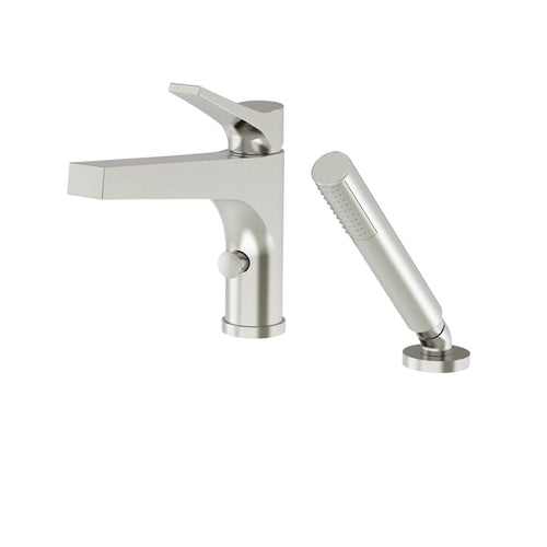 Aquabrass 2-piece deckmount tub filler with handshower