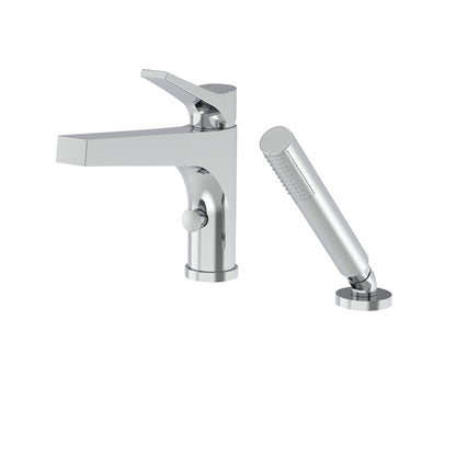 Aquabrass 2-piece deckmount tub filler with handshower