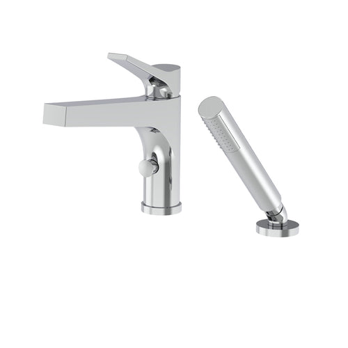 Aquabrass 2-piece deckmount tub filler with handshower