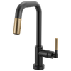 Brizo Smarttouch Pull Down Prep Faucet With Square Spout Knurled Handle