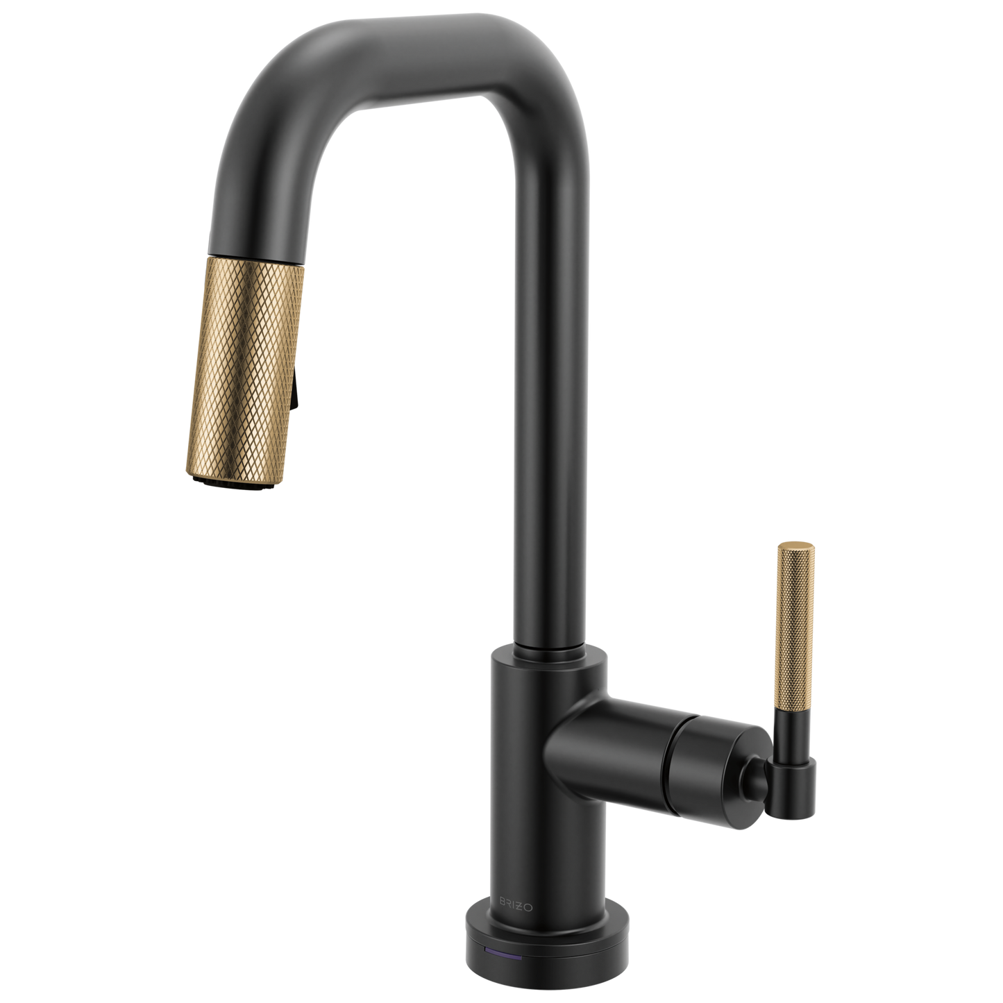 Brizo Smarttouch Pull Down Prep Faucet With Square Spout Knurled Handle