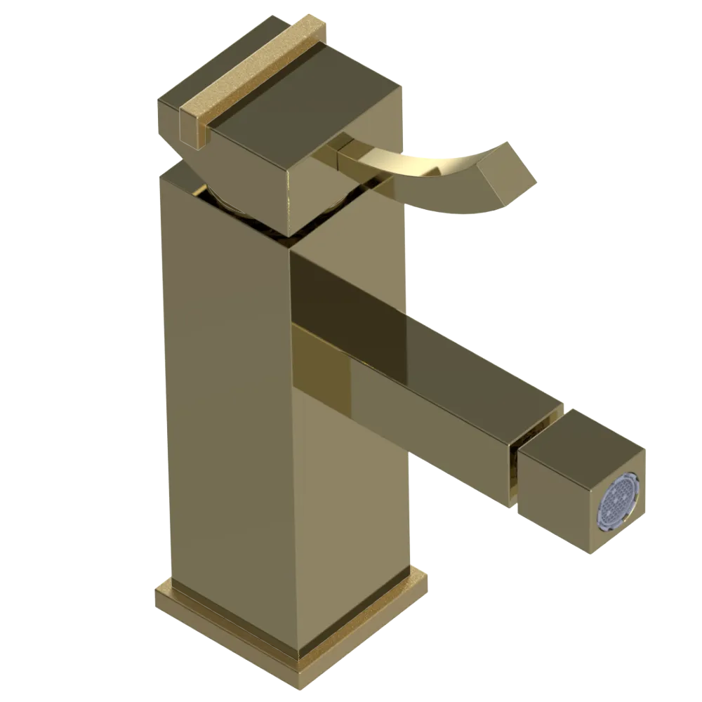 Rubinet Single Control Bidet Fitting (less drain) Natural Brass