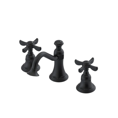 Rubinet Widespread Lav. Set. (less drain) Matt Black