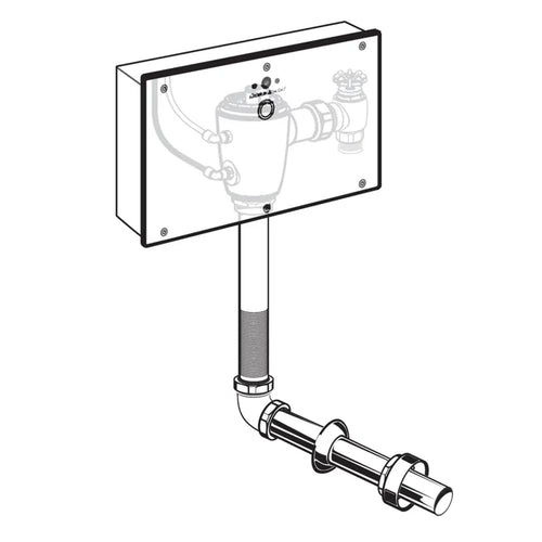 American Standard Ultima Selectronic Concealed Toilet Flush Valve with Wall Box, Base Model, Piston-Type, 1.1 gpf/4.2 Lpf