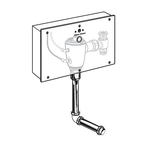 American Standard Ultima Selectronic Concealed Urinal Flush Valve with Wall Box, Base Model, Piston-Type, 0.125 gpf/0.5 Lpf