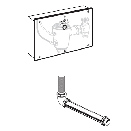 American Standard Ultima Selectronic Concealed Toilet Flush Valve with Wall Box, Base Model, Piston-Type, 1.28 gpf/4.8 Lpf