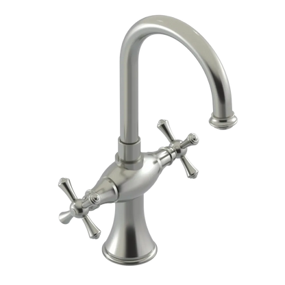 Rubinet Single Hole Dual Handle Lav. Set. (less drain) Satin Nickel